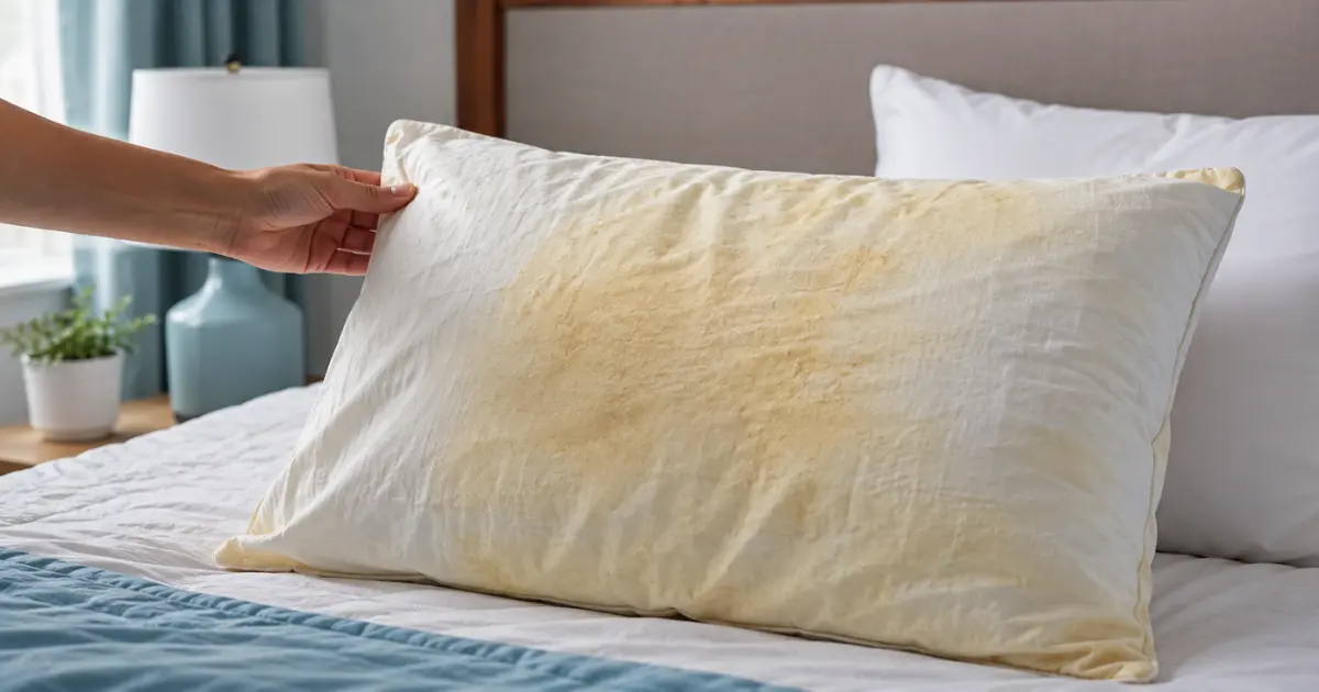 Why do pillows turn yellow