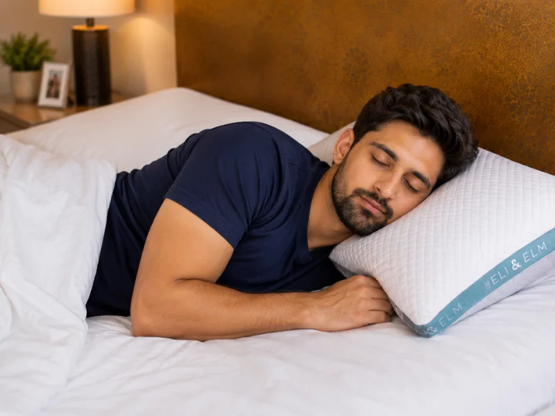 Eli & Elm Cotton Side-Sleeper Pillow